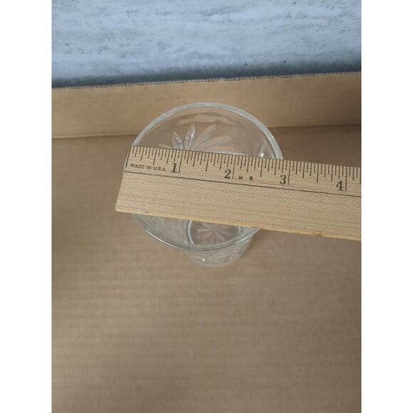 VINTAGE ANCHOR HOCKING, AMERICAN PRESCUT, SET OF 4 STAR PATTERN GLASSES, 4.25" - Picture 5 of 5